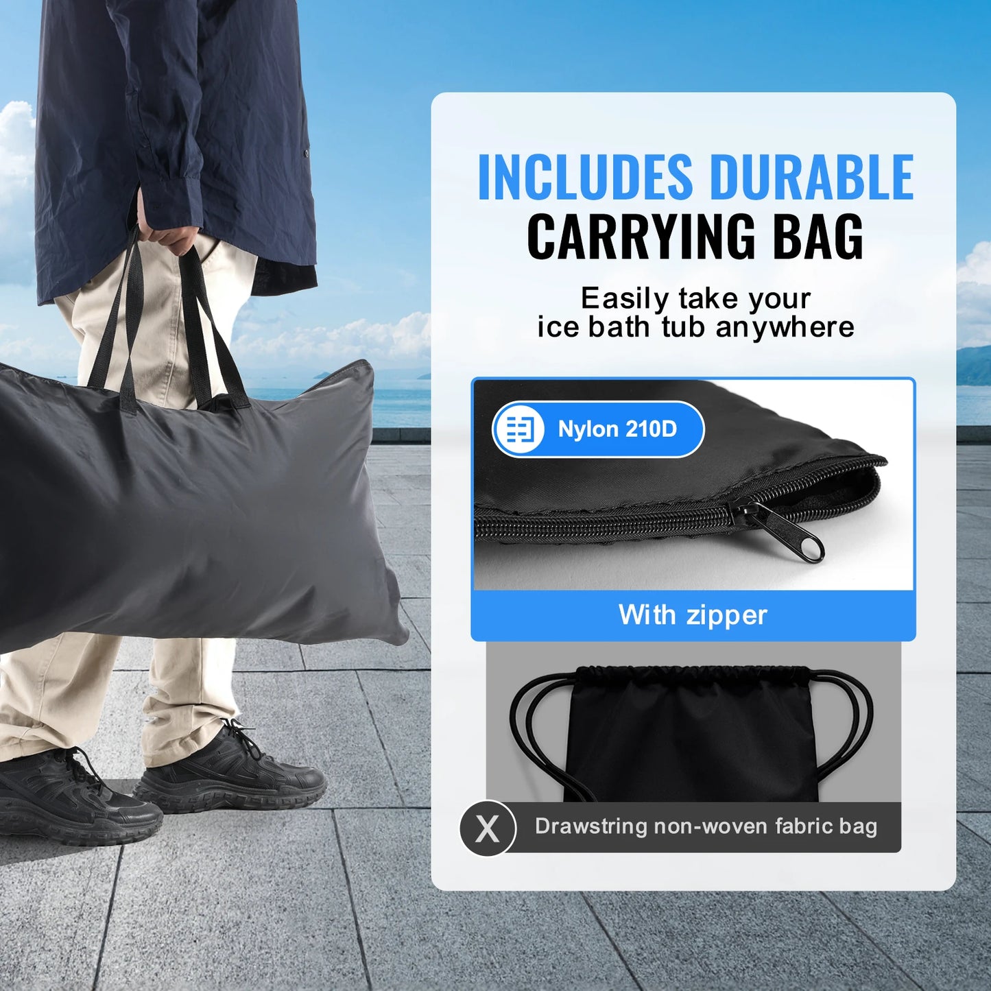 Premium Ice Bath Tub – Inflatable & Foldable