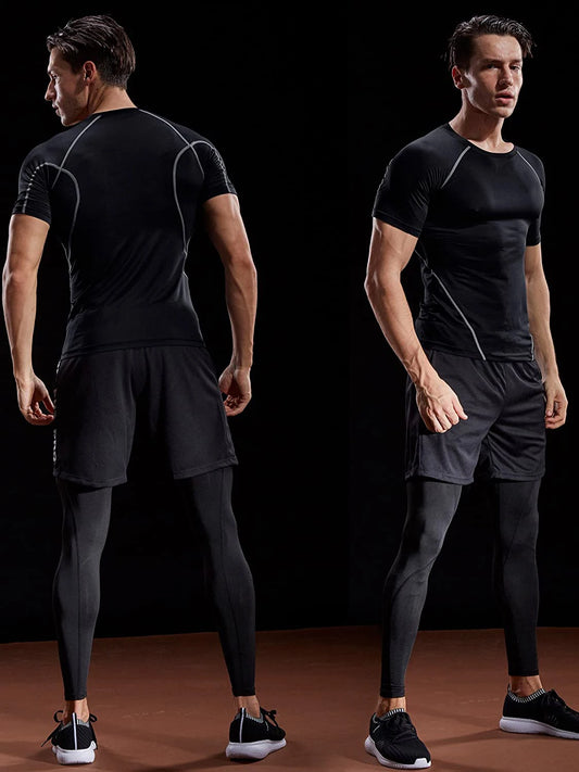 Men’s Compression T-Shirt – Quick Dry Athletic Gym Top